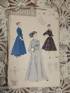 1950s Butter Vintage Maxi Dress Sew Pattern
